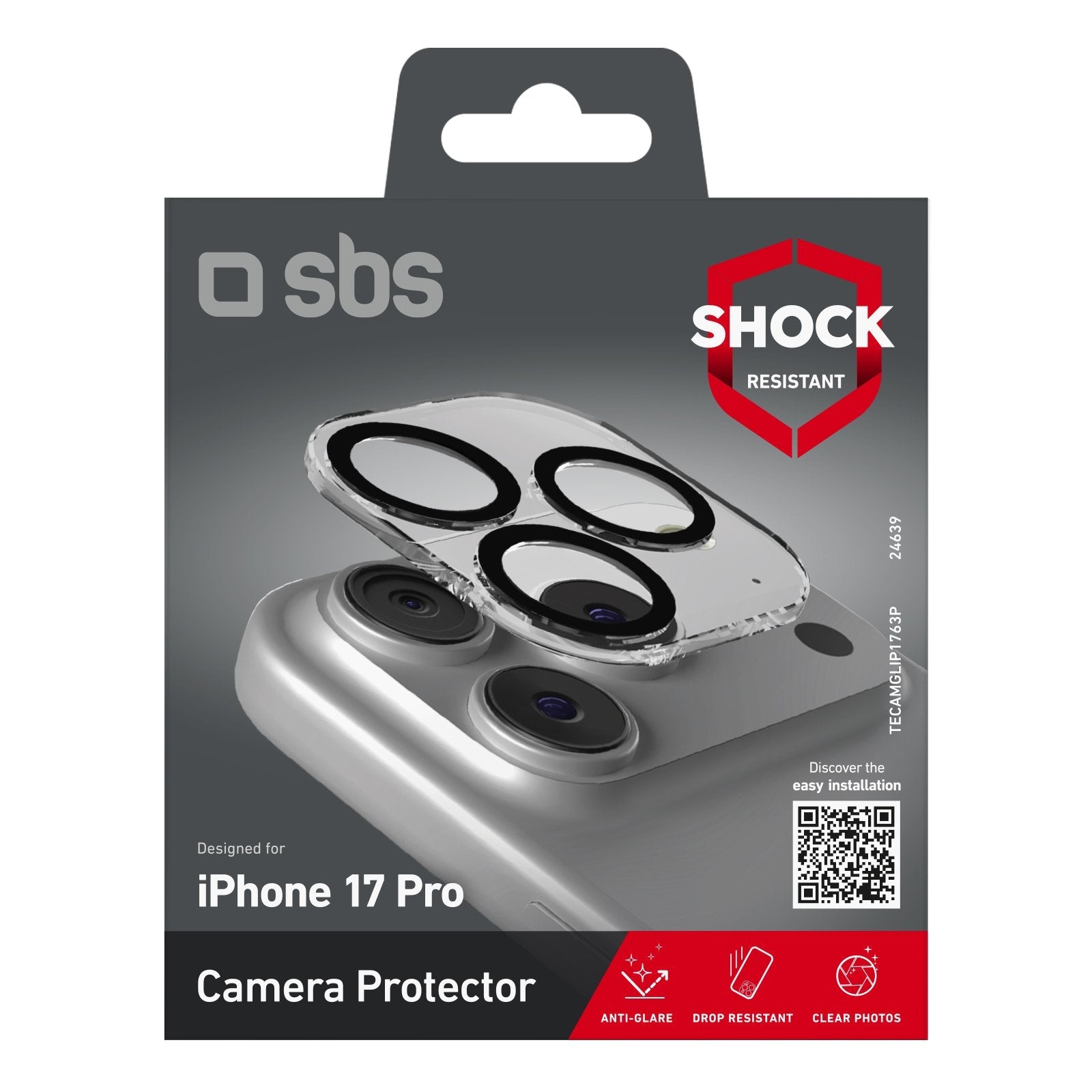 Sbs Tecamglip1763p Protector De Pantalla O Trasero Para Teléfono Móvil Protector Para Lentes De Cámara Apple 1 Pieza(S)