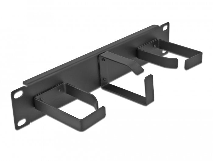 Delock 10? Cablemanagement Rangierpanel Mit 3 Metall Bügeln (2 X Horizontal, 1 X Vertikal) 1 He Schwarz
