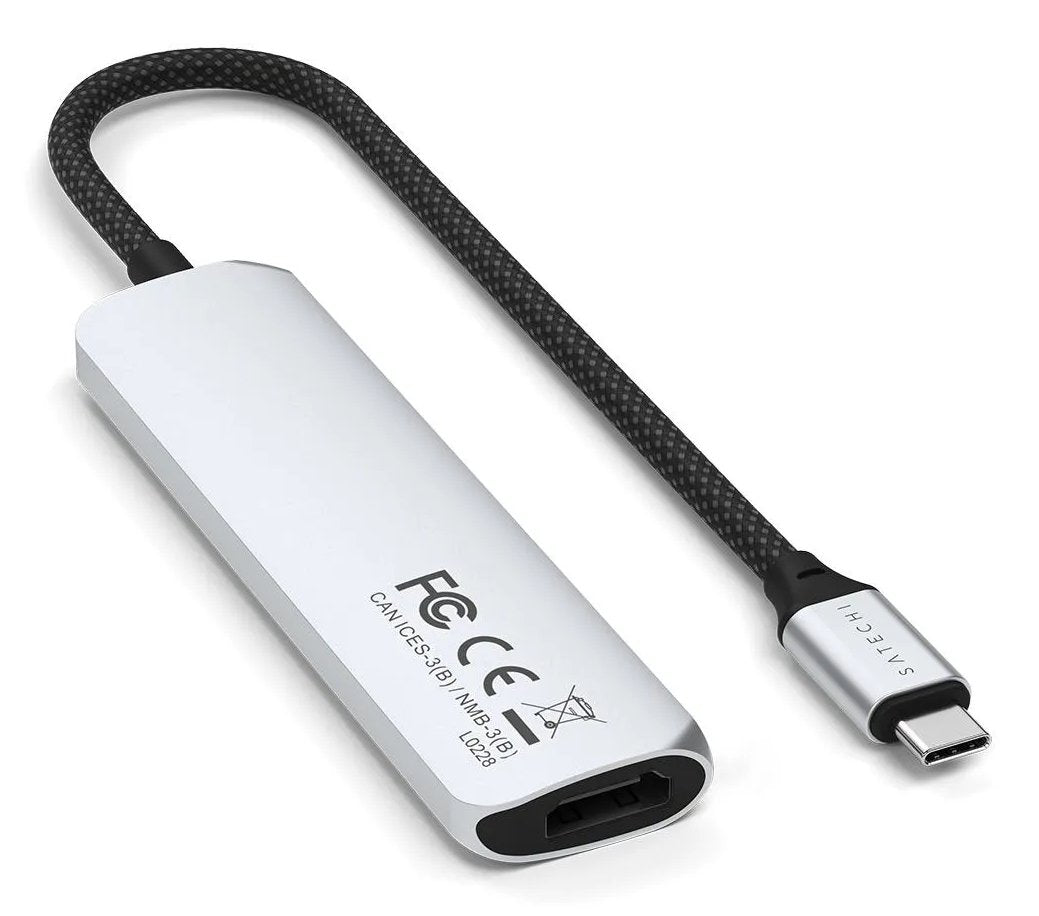 Satechi 4-W-1 Usb-C Slim Multiport 4k Usb-C (Usb-C, 4k Hdmi, 2x Usb-A) (Srebrny)
