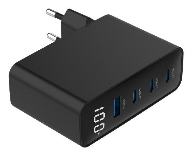 Ladowarka Uniwersalna 100w Gan 1xusb-A 3xusb-C Szybkie Ladowanie Lcd Negro