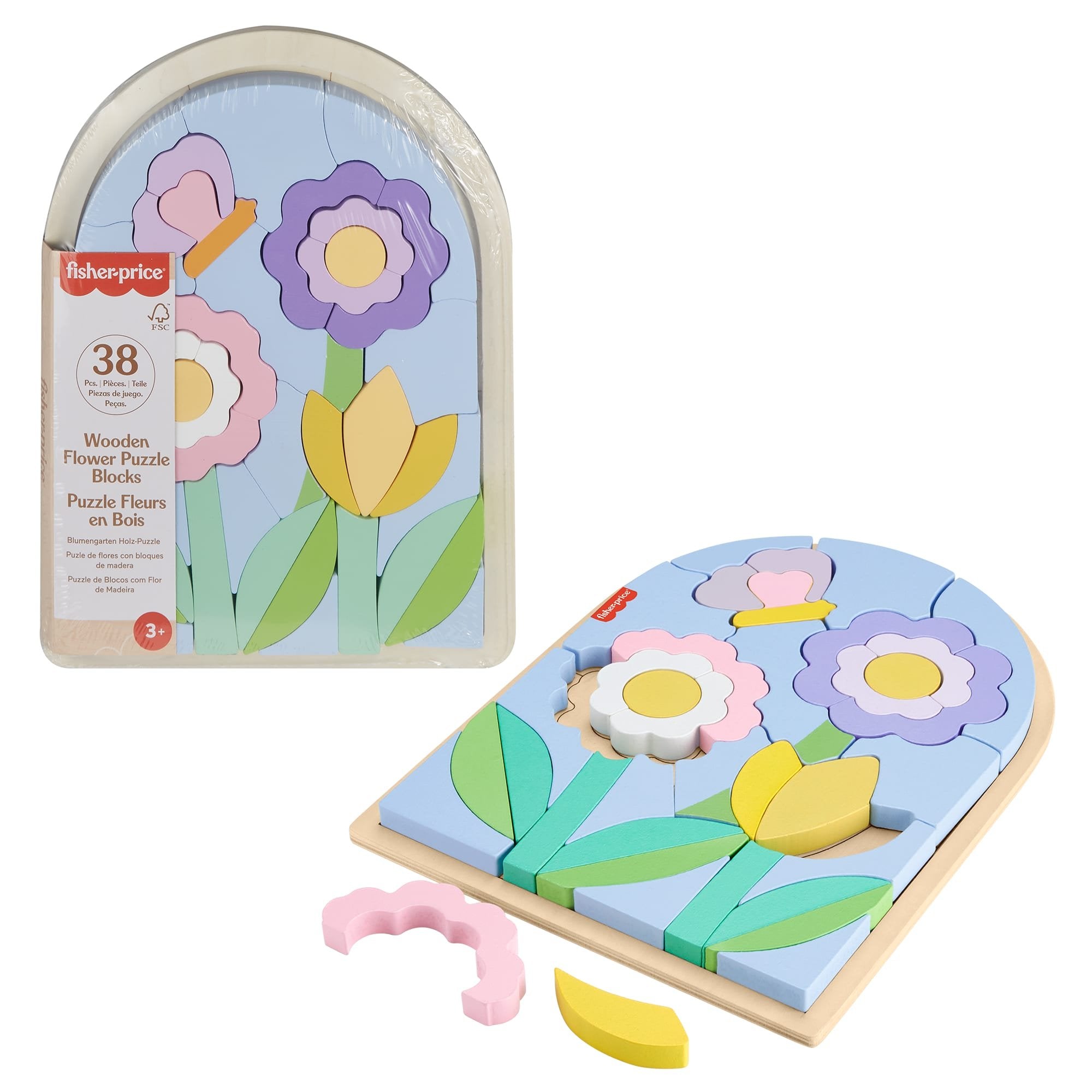 EAN 0194735238507 - Fisher-Price HXT97 puzzle Puzle de fotograma 38 pieza(s) Flora imagen 1