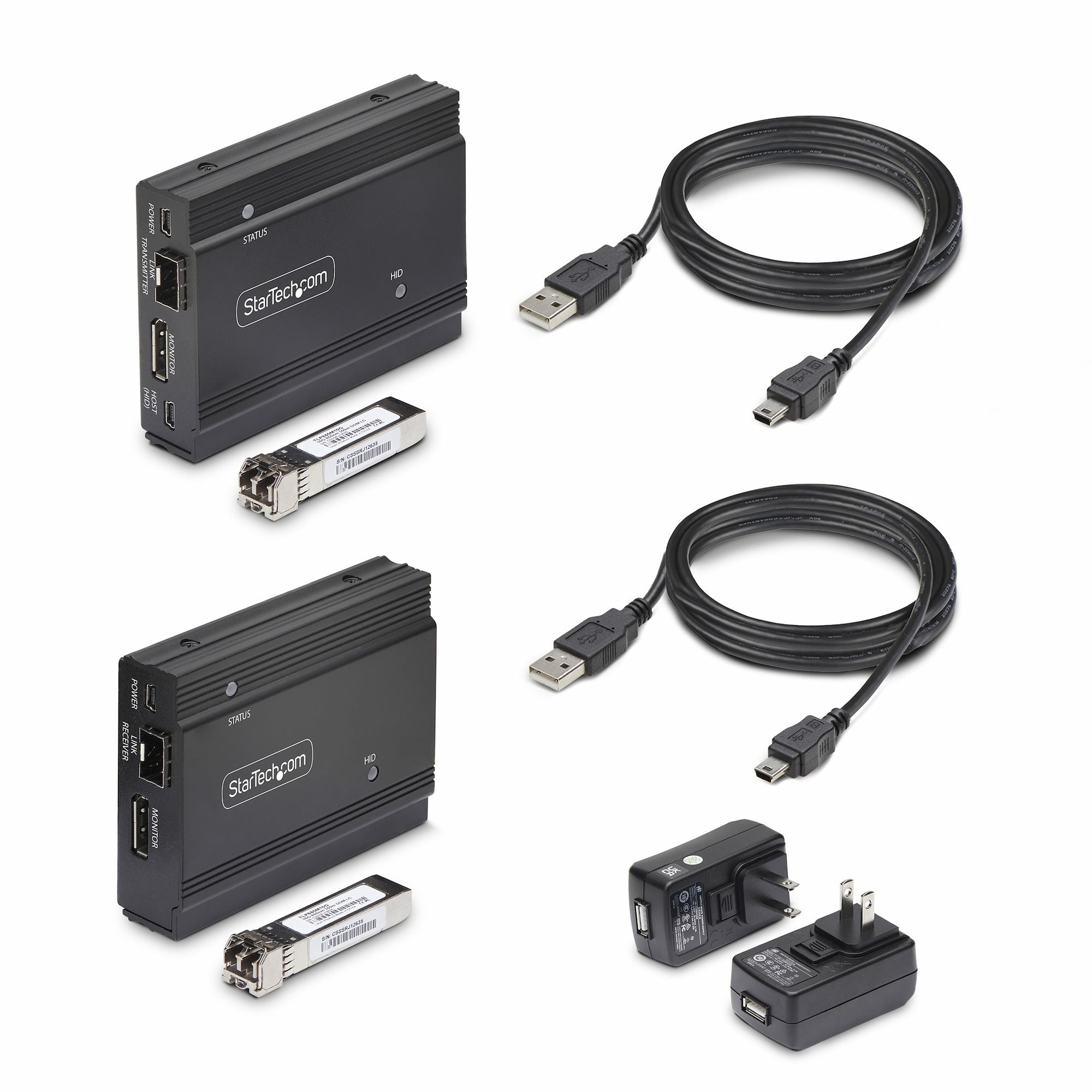 Startech.Com Displayport Kvm Extender Uber Glasfaser 4k60hz Konsolen-Extender 300m Multimode 4k Kvm Verlngerung Lwl