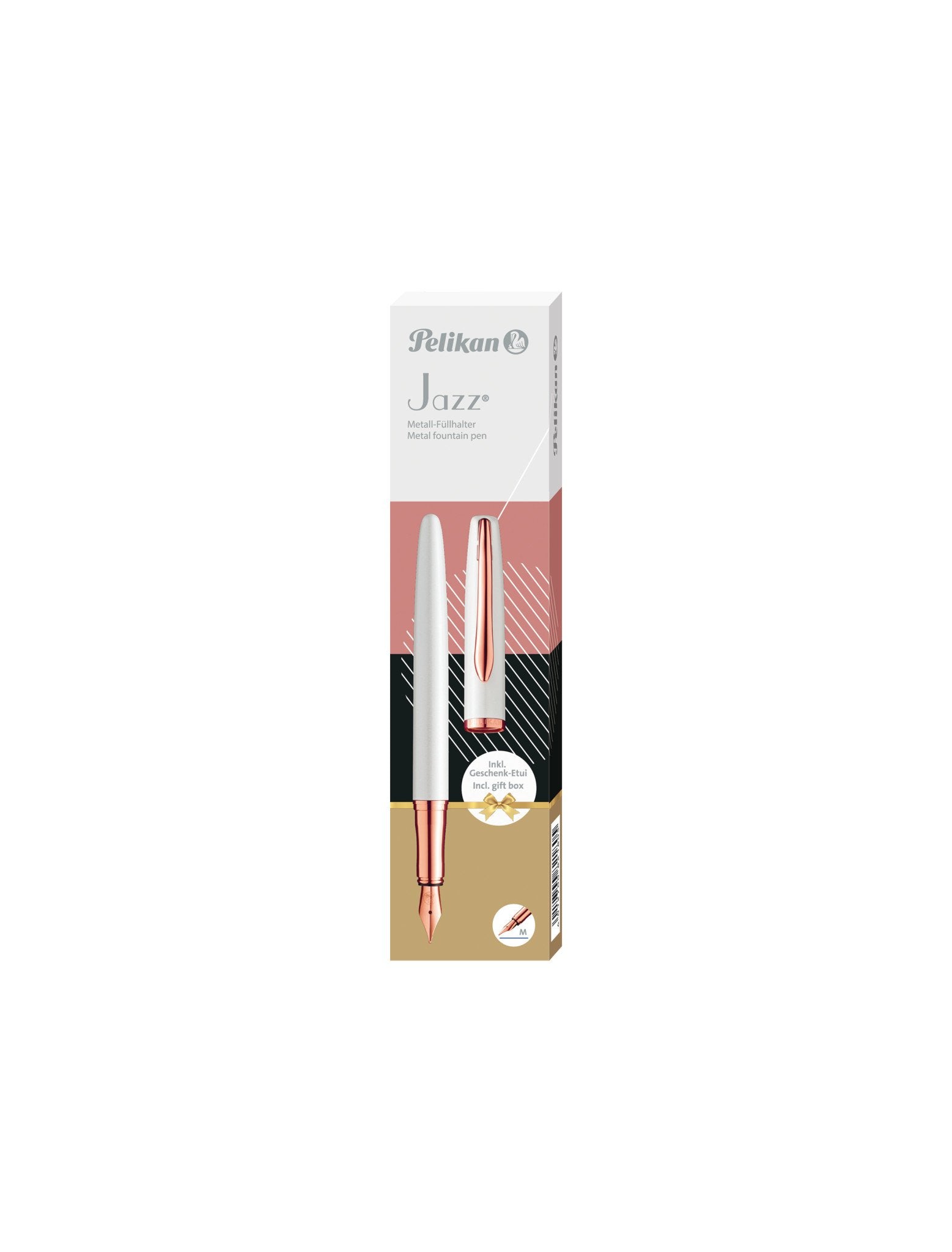 EAN 4012700821805 - Pelikan Jazz Noble Elegance P36 pluma estilográfica Sistema de carga por cartucho Oro, Perlado, Blanco 1  imagen 7