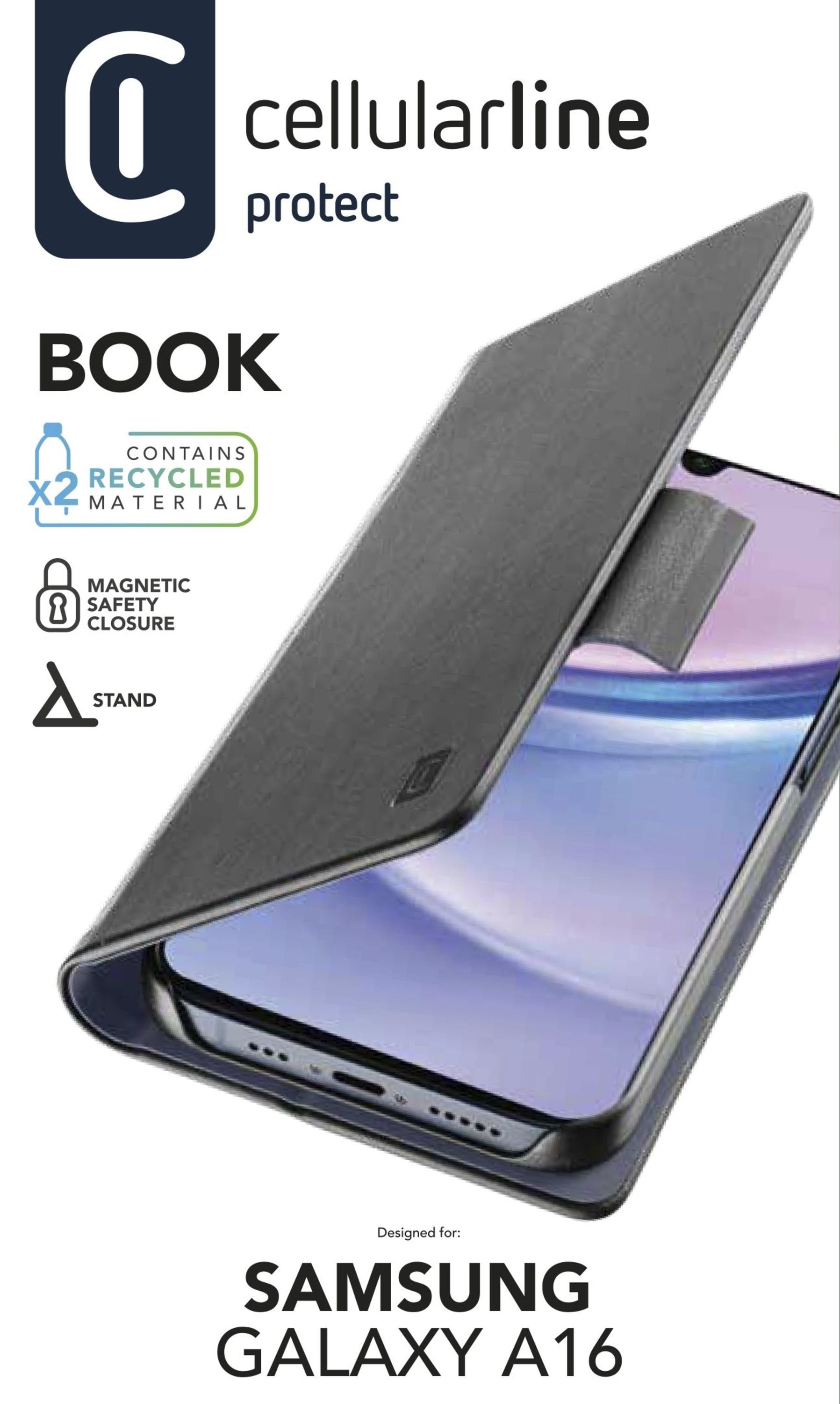 Cellularline Book Case Fr Samsung A16 5g  A16 4g Negro