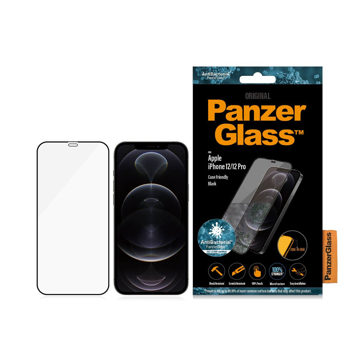 Panzerglass Apple Iphone 12/12 Pro Bordes Redondeados Antibacterianos