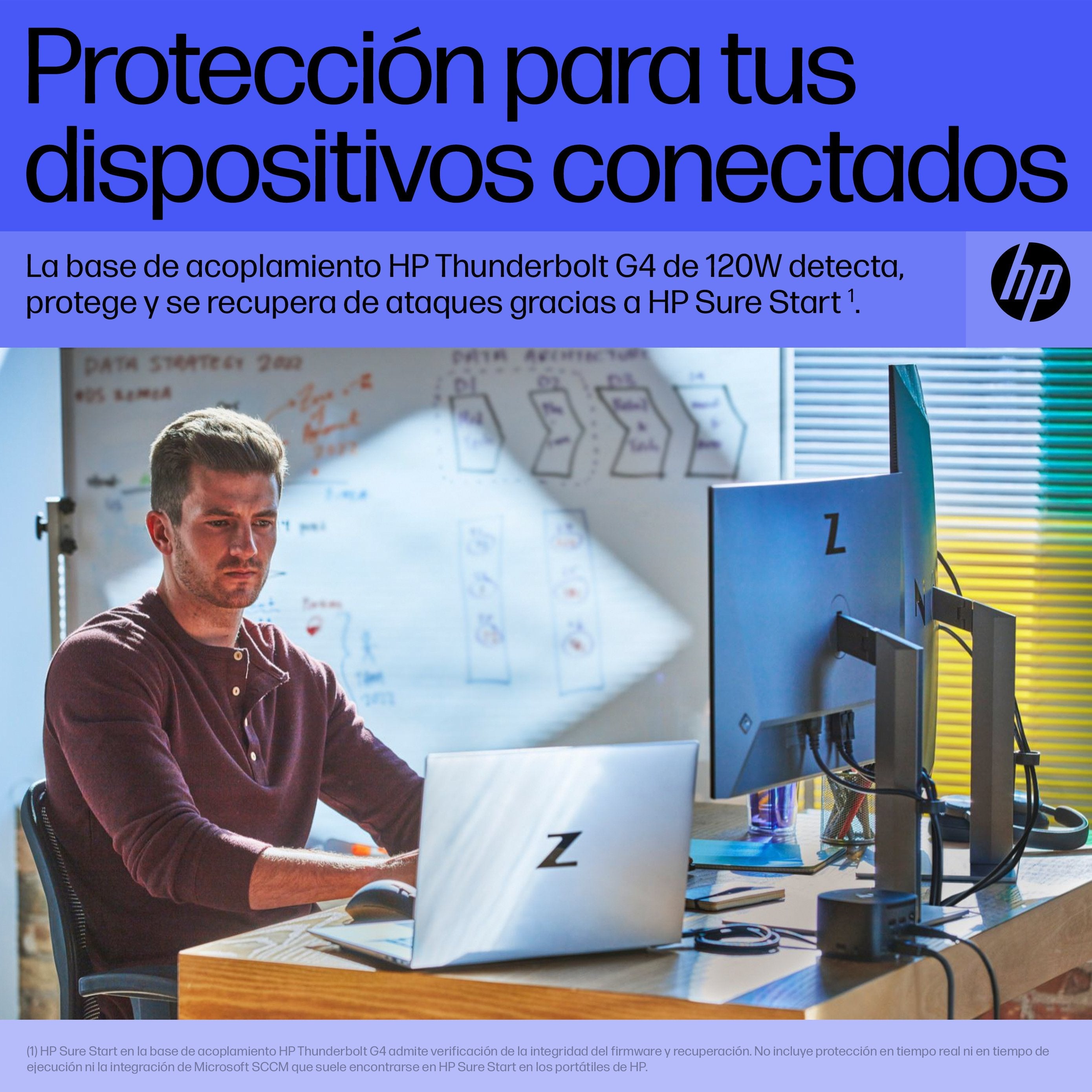 Hp Thunderbolt 120w Docking Station Con Cable Alimentación. Para Uk,Eu. Doc0241a