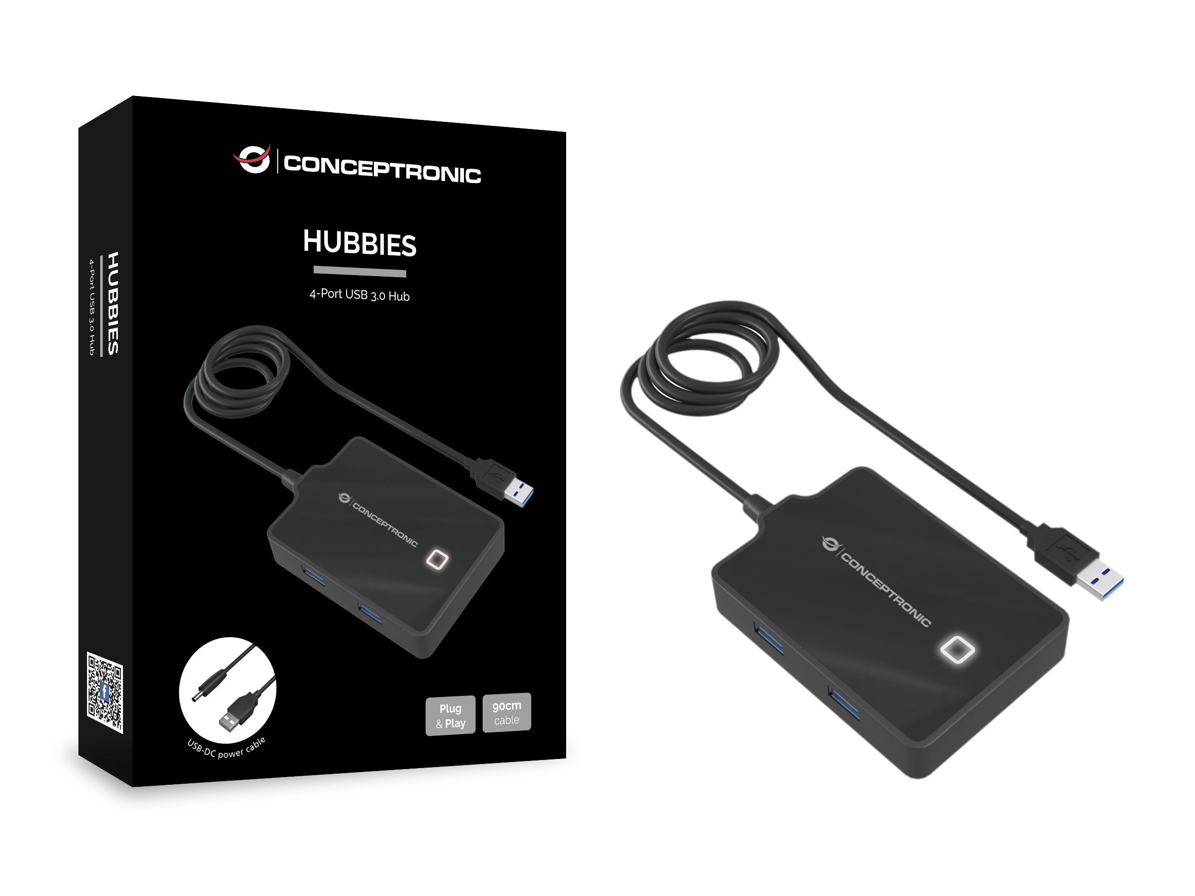 EAN 4015867226728 - Conceptronic HUBBIES11B base para portátil y replicador de puertos USB 3.2 Gen 1 (3.1 Gen 1) Type-A Negro imagen 3