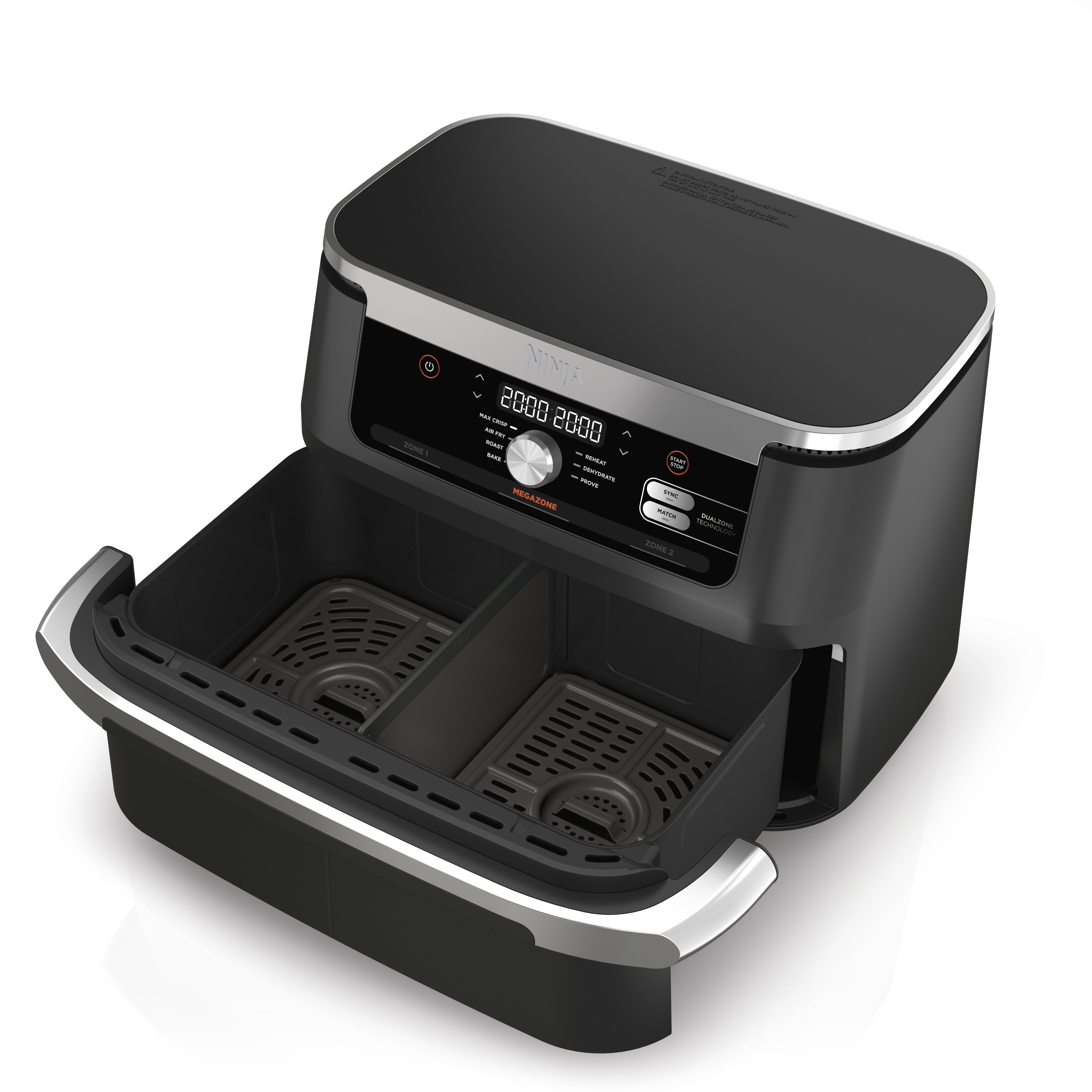 EAN 0622356270373 - Ninja AF500EU freidora Doble 10,4 L Independiente 2470 W Freidora de aire caliente Negro, Acero inoxidabl imagen 6
