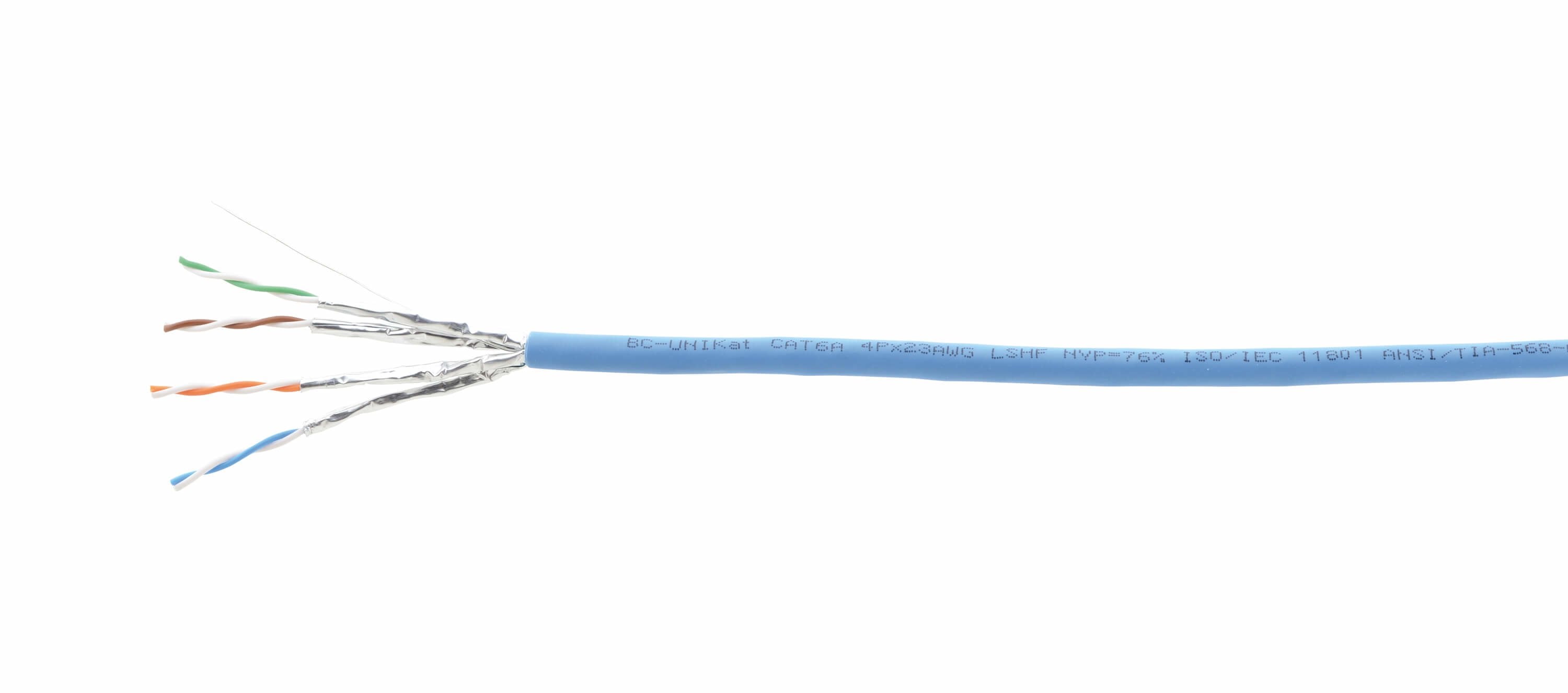 Cable A Granel 23 Awg U/Ftp Cat 6a Optimizado Para Aplicaciones Kramer Dgkat, Hdbaset Y Lan Kramer Electronics Bc-Unikat, 305 M, Cat6a, U/Ftp (Stp), Azul