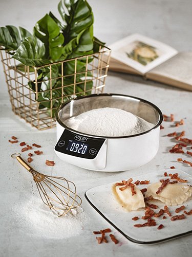 Báscula De Cocina Adler Ad 3166  Con Cuenco, Blanco