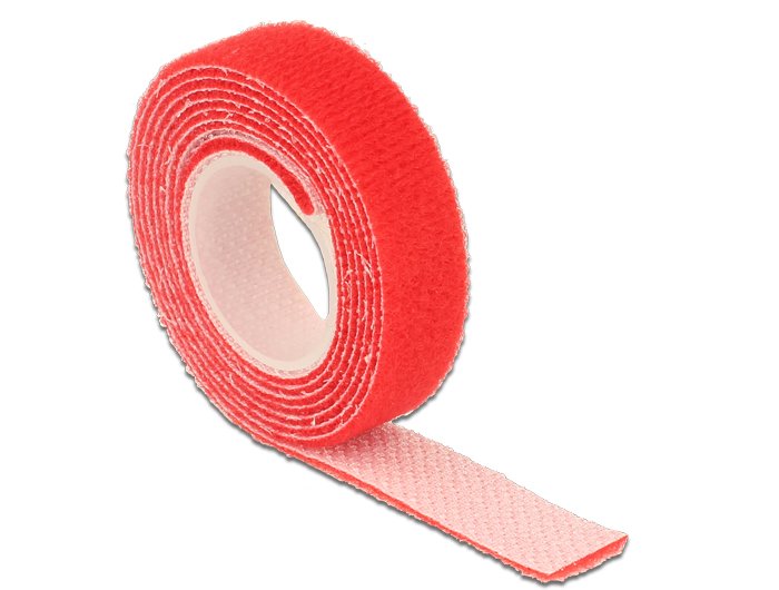 Delock Klettband Auf Rolle L 1 M X B 13 Mm Rot