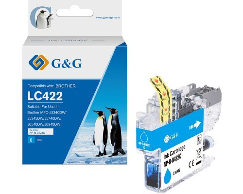 G&G Tinte Komp. M. Brother 422 Patr. Lc422c Cy 550 Copias