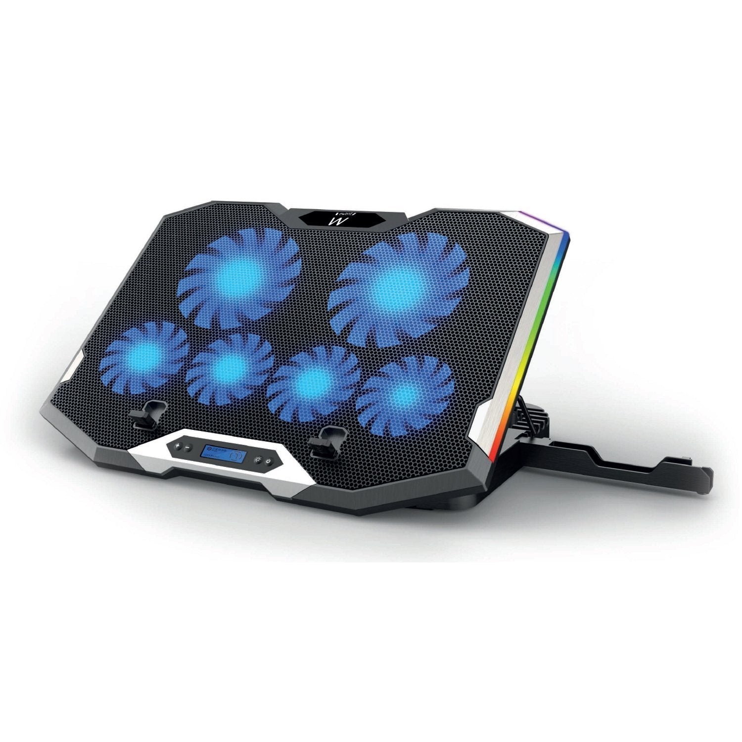 Soporte - Base Refrigeracion Para Ordenador Portatil Ewent Ew1260 -  6 Ventiladores -  Hub 2 Puertos -  Rgb -  Hasta 17pulgadas