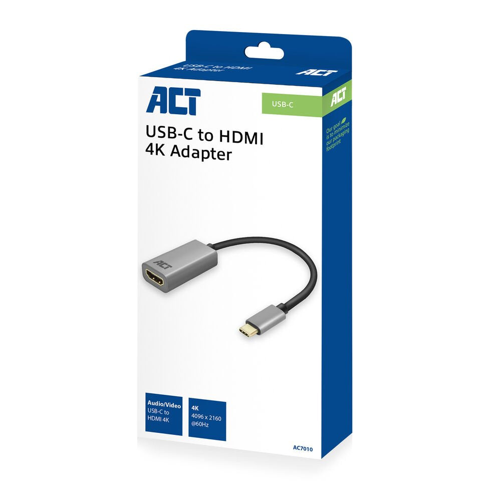 Adaptador Usb-C  Hdmi  4k  0,15 M  Aluminioconvertidor De Vídeo Y Audio De Usb-C A Hdmiresolución Máxima De 4096 X 2160 (4k) A 60 Hz