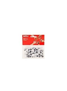 Apli Ojos Moviles Adhesivos Ovalados - Gran Poder De Adhesion - Versatiles Para Multiples Superficies - Ideales Para