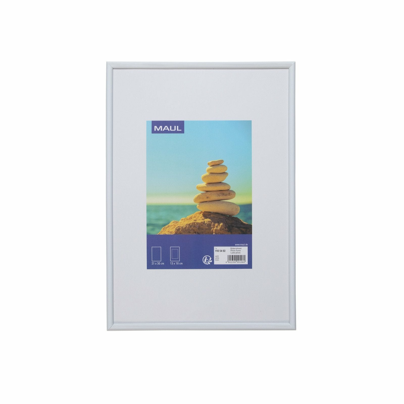 Maul Bilderrahmen Maulart Kunmmoff, 21 X 30 Cm, Blanco