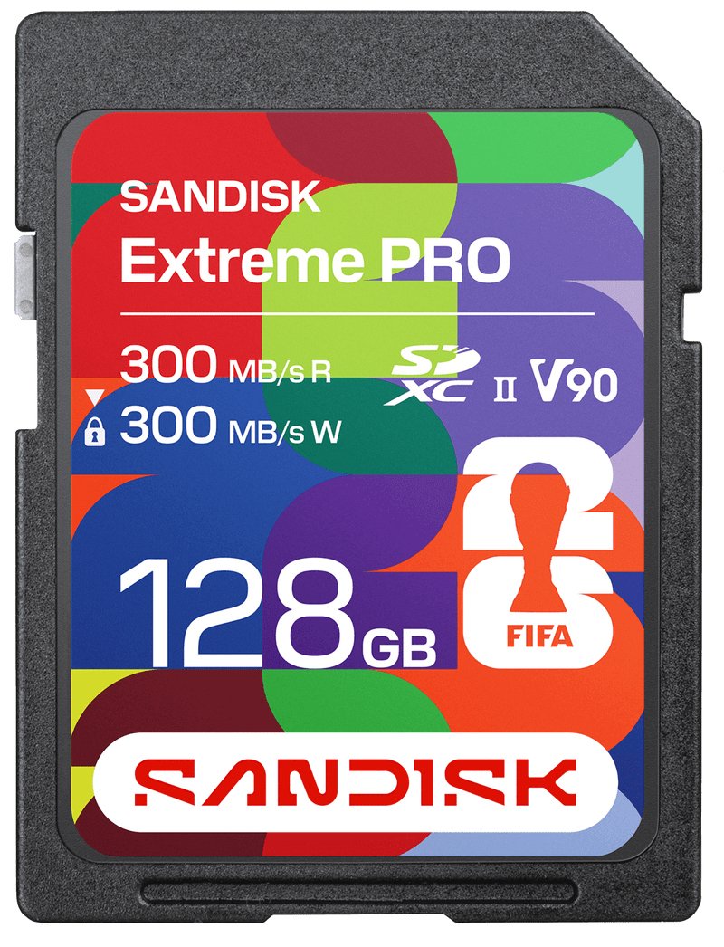 Sandisk Extreme Pro Fifa World Cup 2026 Edition Tarjeta De Memoria Flash 128 Gb Video Class V90 / Uhs-Ii Sdxc Uhs-Ii