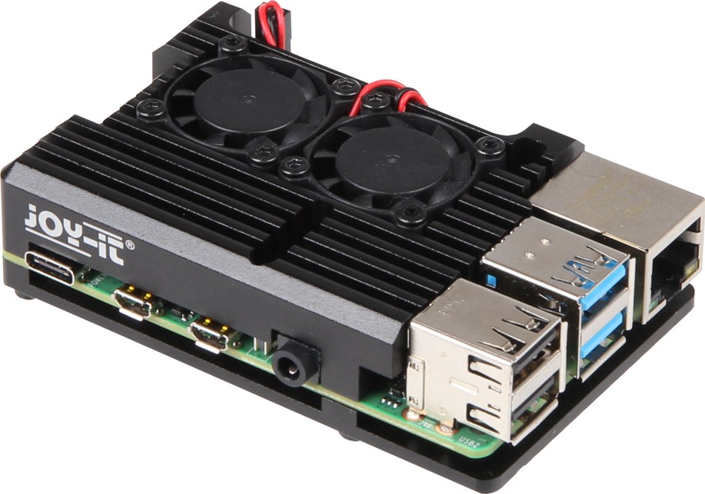 Joy-It Carcasa De Aluminio + Fan Raspberry Pi 4 Rb-Alucasep4+07fan