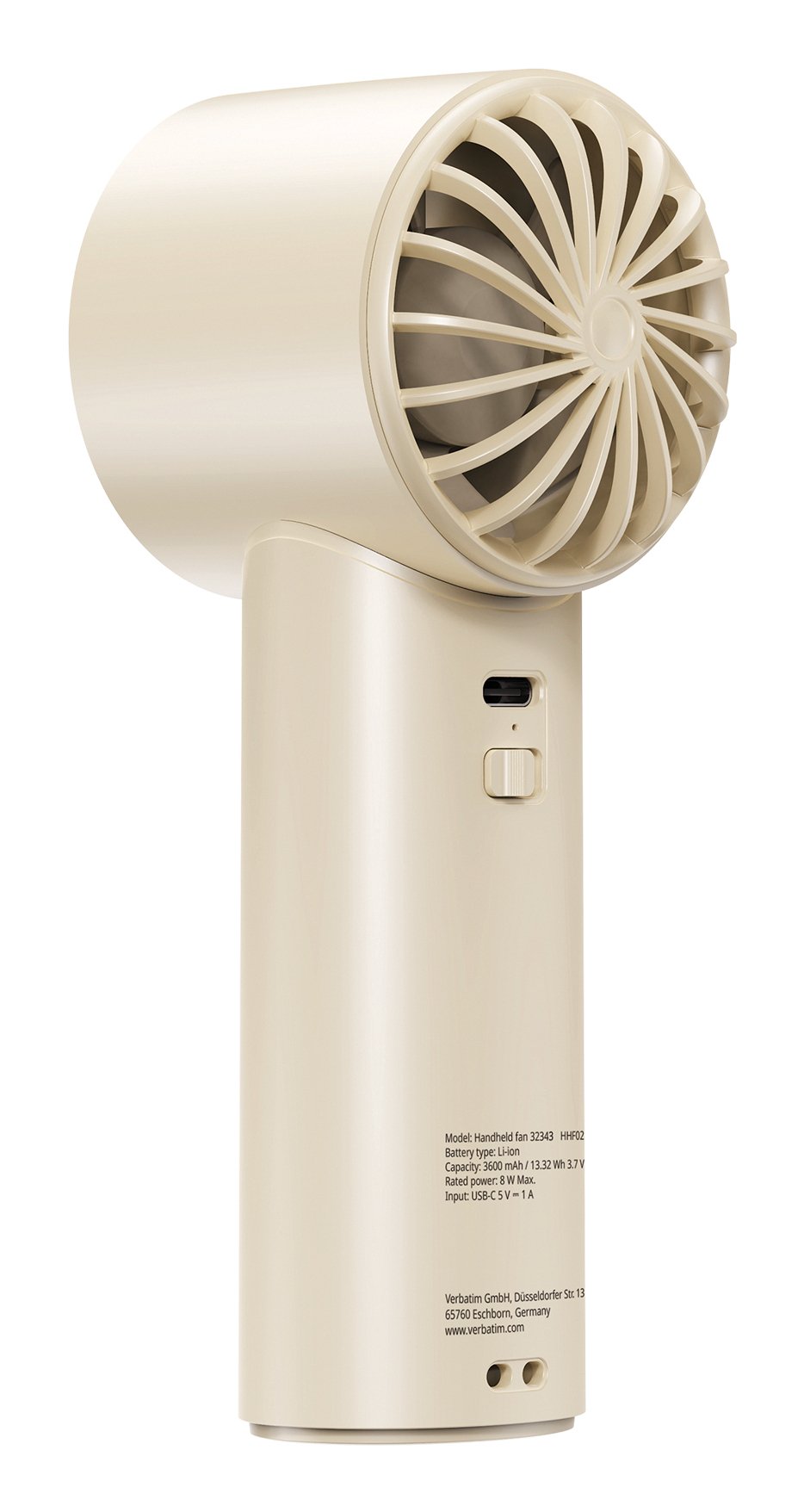 Ventilador De Mano Verbatim Cool 'N' Go Ice Touch Plata, Blanco