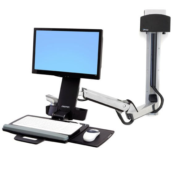 Ergotron Sit-Stand Combo Extender - Componente De Montaje (Brazo De Extensión, Wandschienenhalterung, Armabdeckung, Befestigungsmaterialien)