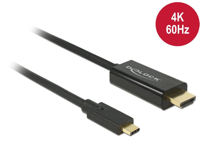 Delock Cable Usb Tipo-C Macho > Hdmi-A Macho Dp-Alt Mode 4k 60 Hz 2 M Schwa