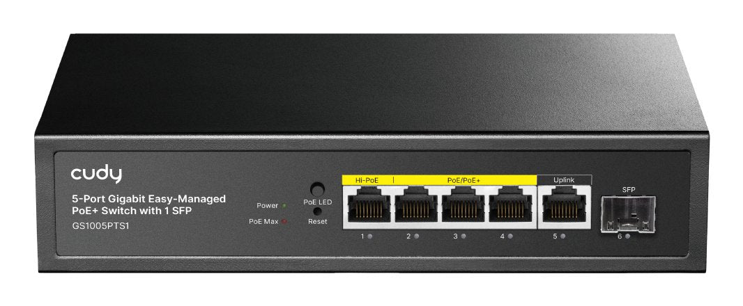 EAN 6971690791704 - Cudy GS1005PTS1 switch Gigabit Ethernet (10/100/1000) Energía sobre Ethernet (PoE) Negro imagen 1