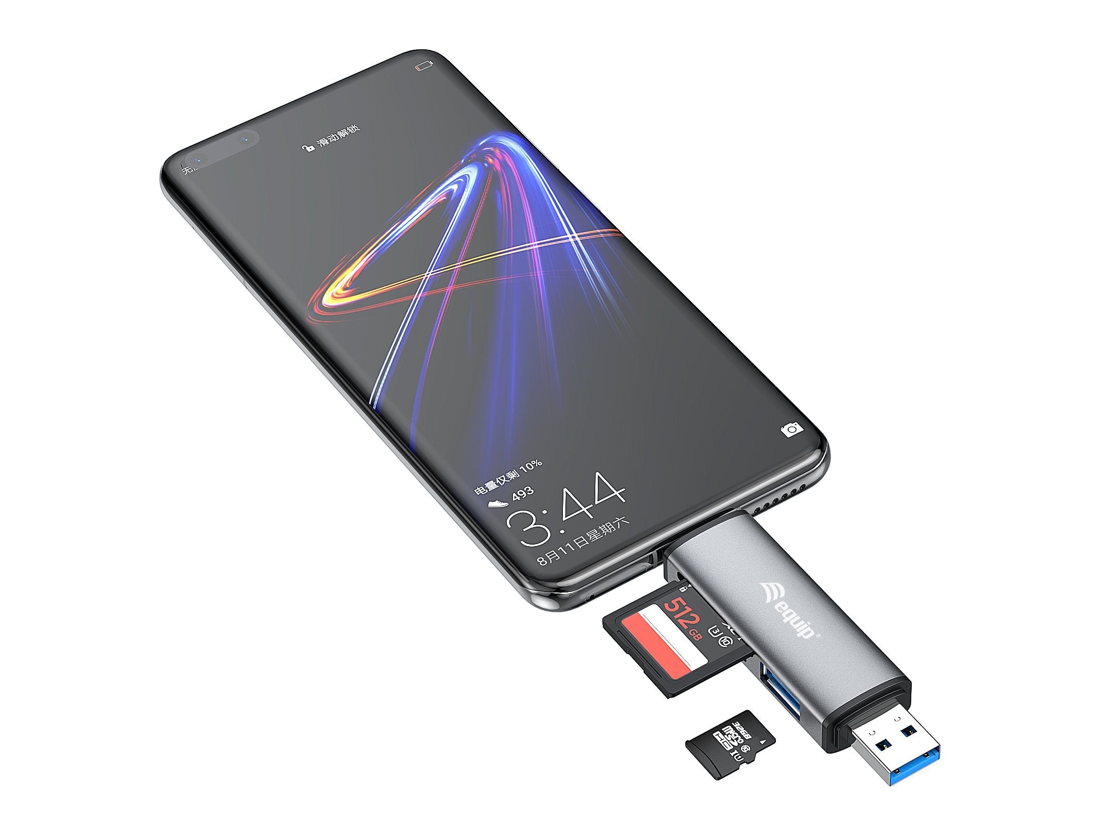 Lector De Tarjetas Externo Equip Otg Usb-C & Usb-A Sd/Microsd