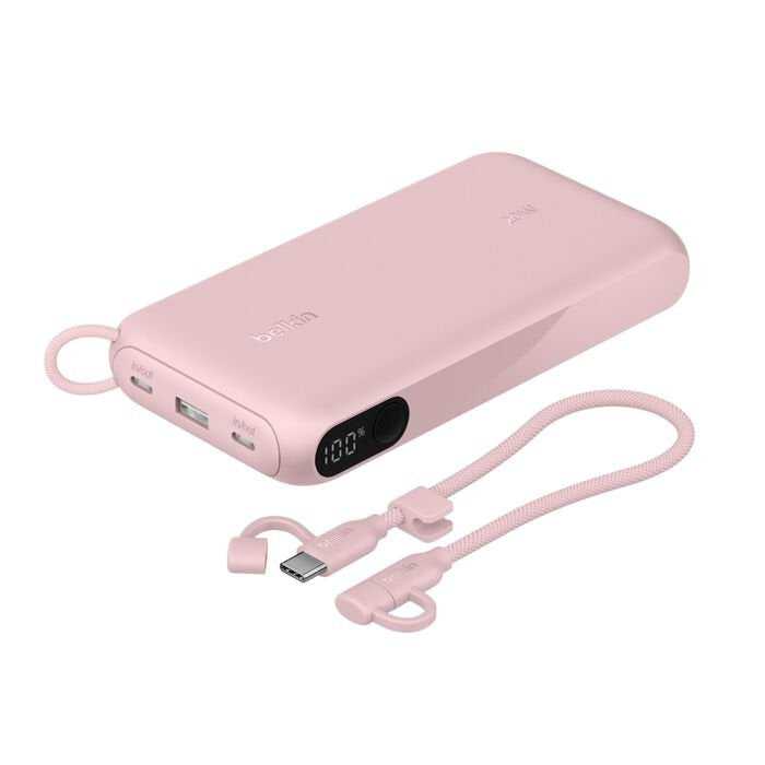 Belkin Powerbank Mit Display 20w 20.000mah Usb-C Pink  Bpb028hqpk