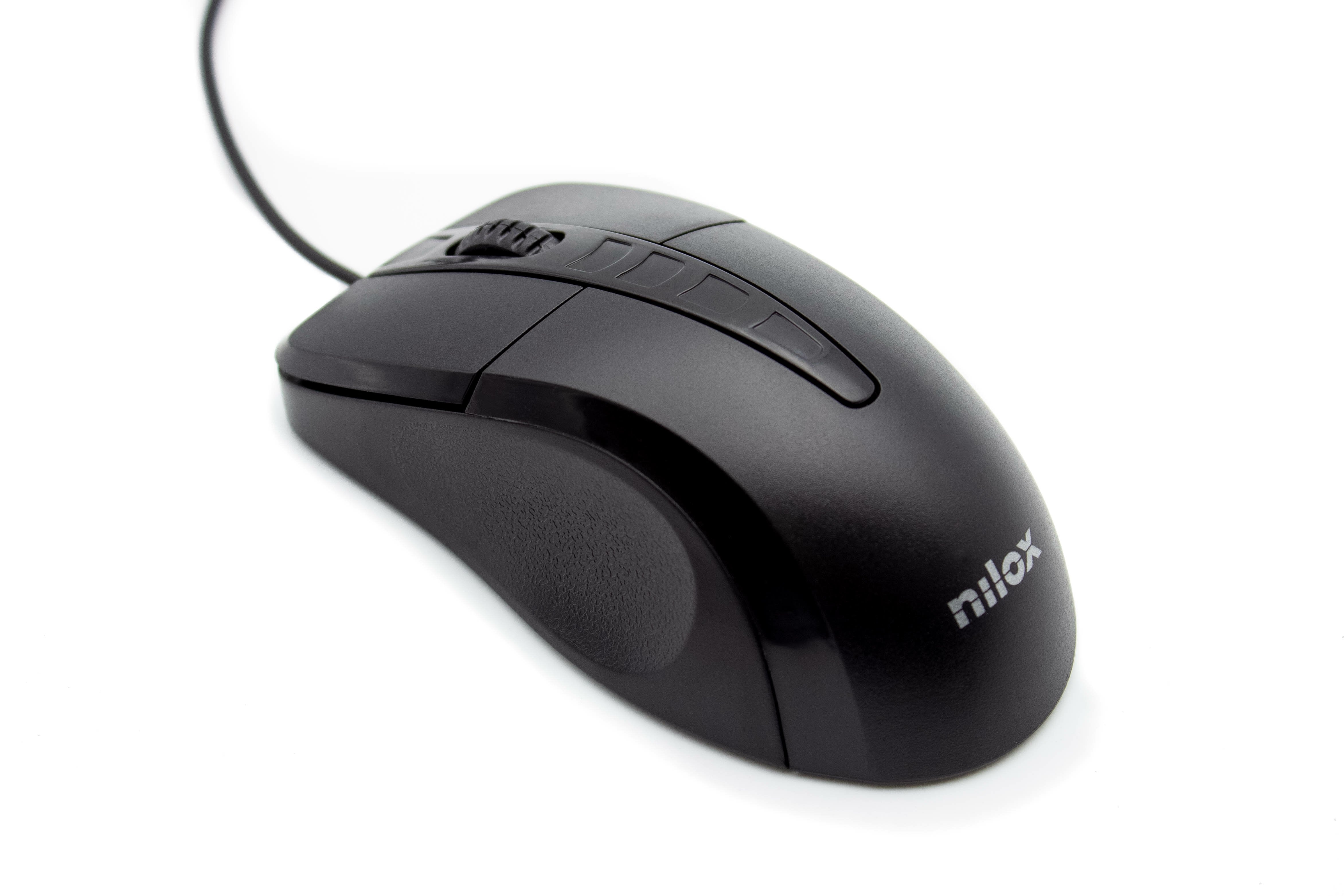 Nilox Ratón Cable Usb 1000ppp Negro