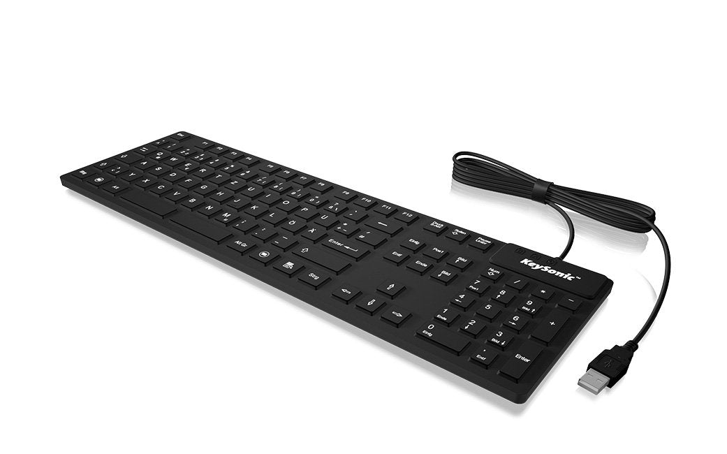 EAN 4250078160106 - KeySonic KSK-8030 IN (UK) teclado Industrial USB QWERTY Inglés del Reino Unido Negro imagen 1