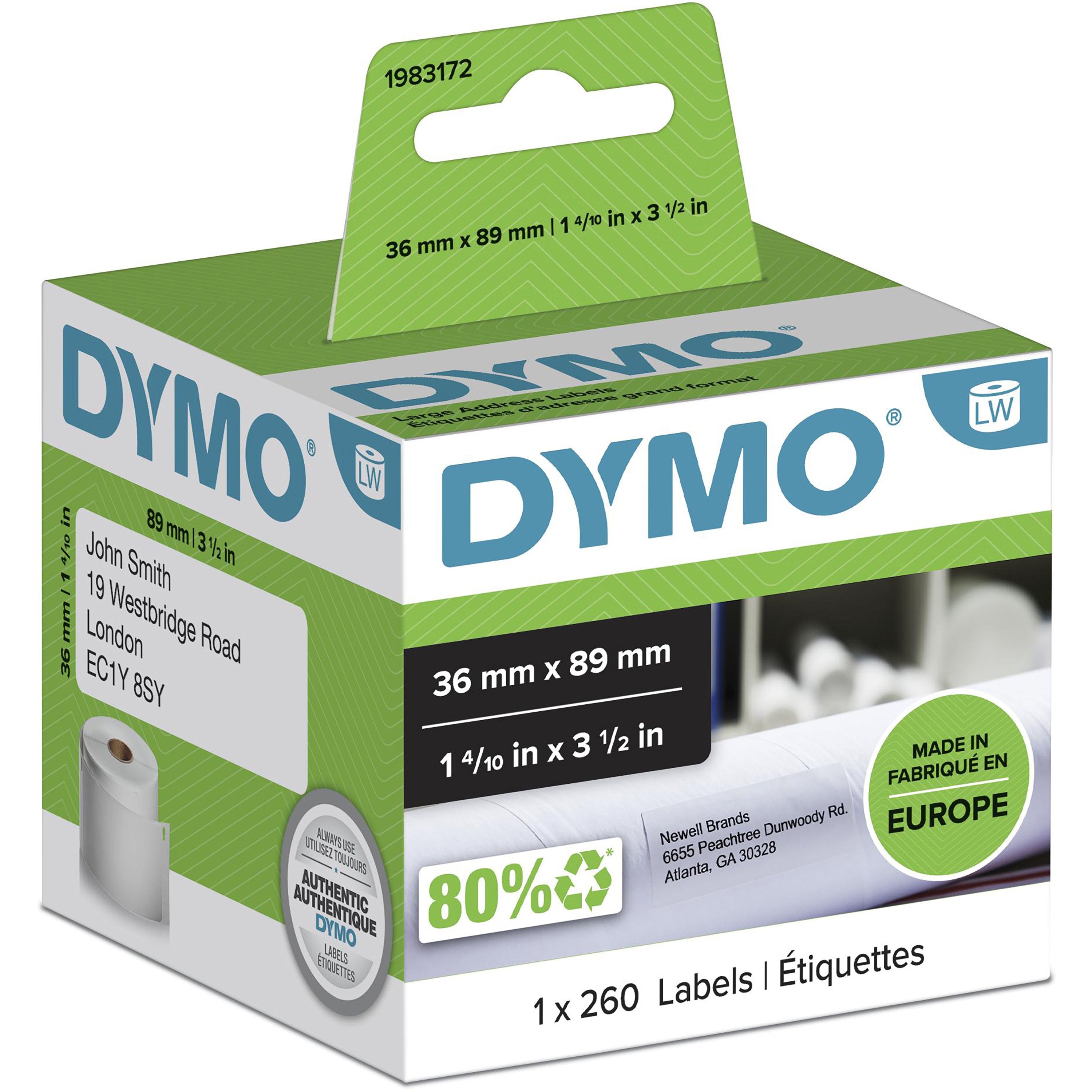 EAN 3501179831725 - DYMO 1983172 etiqueta de impresora Blanco Etiqueta para impresora autoadhesiva imagen 1