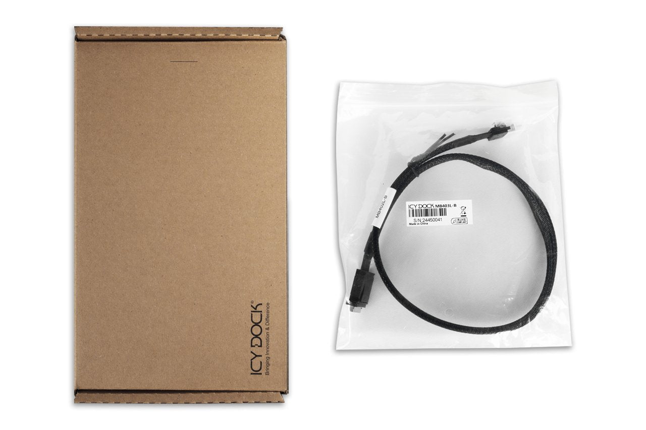 Icydock Cable Slimsas 4i To Mcio 4i Cable, Pcie 4.0,0.5m