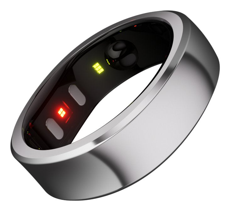 Anillo Inteligente Ringconn Gen2 Para Mujeres Y Hombres - Portátil Para El Seguimiento Del Sueño Y La Actividad Física - Frecuencia Cardíaca - Color Plata, Talla 7
