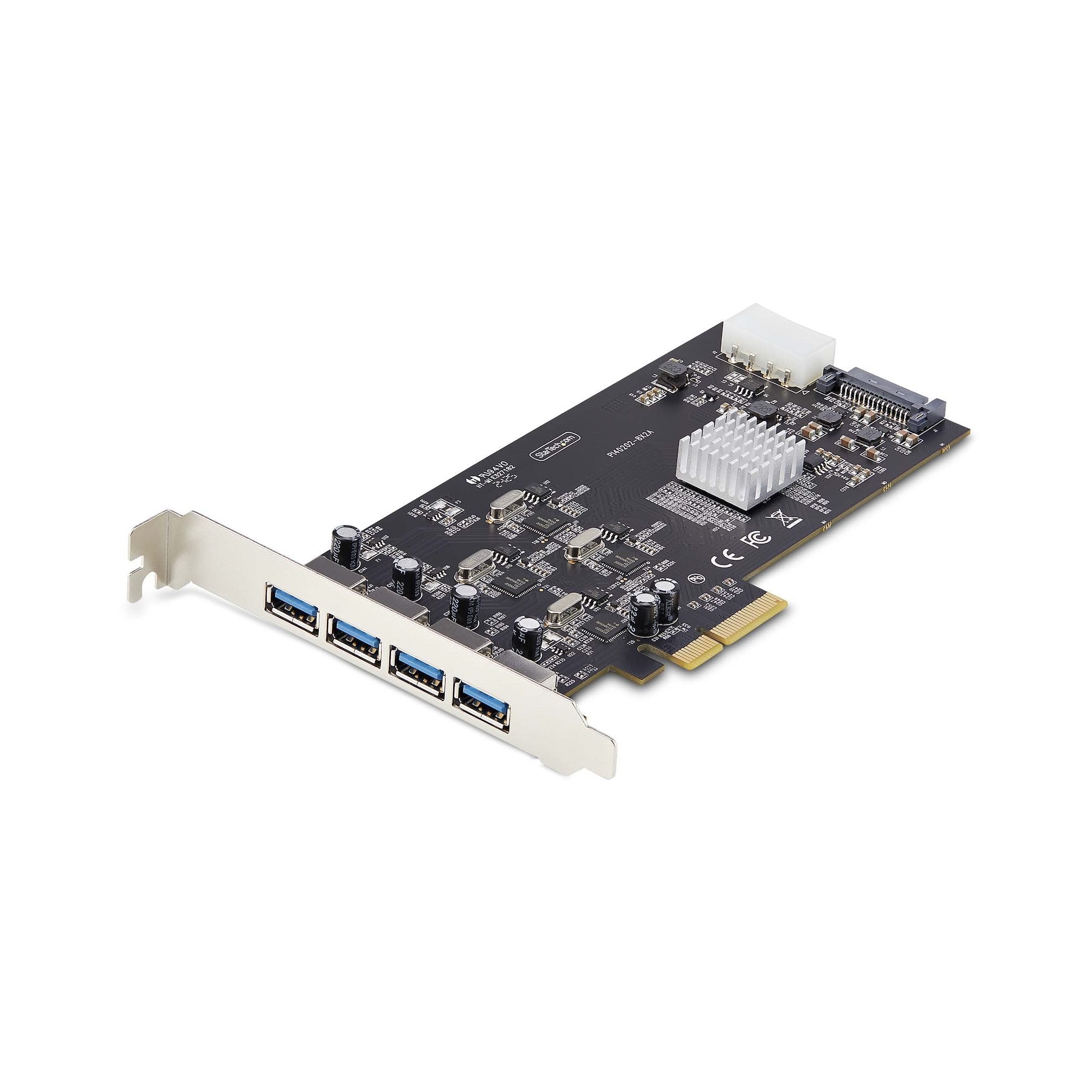 Startech.Com 4-Port Usb-A Pcie Card, Usb 3.2 5gbps, 4x Usb Controllers - Usb-Adaptador - Pcie 2.0 X4 - Usb 3.2 Gen 1 X 4