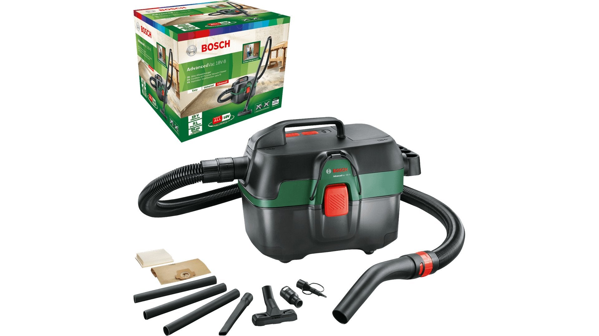 EAN 4059952570396 - Bosch AdvancedVac 18V-8 8 L Aspiradora cilíndrica Seca y húmeda Bolsa para el polvo imagen 3