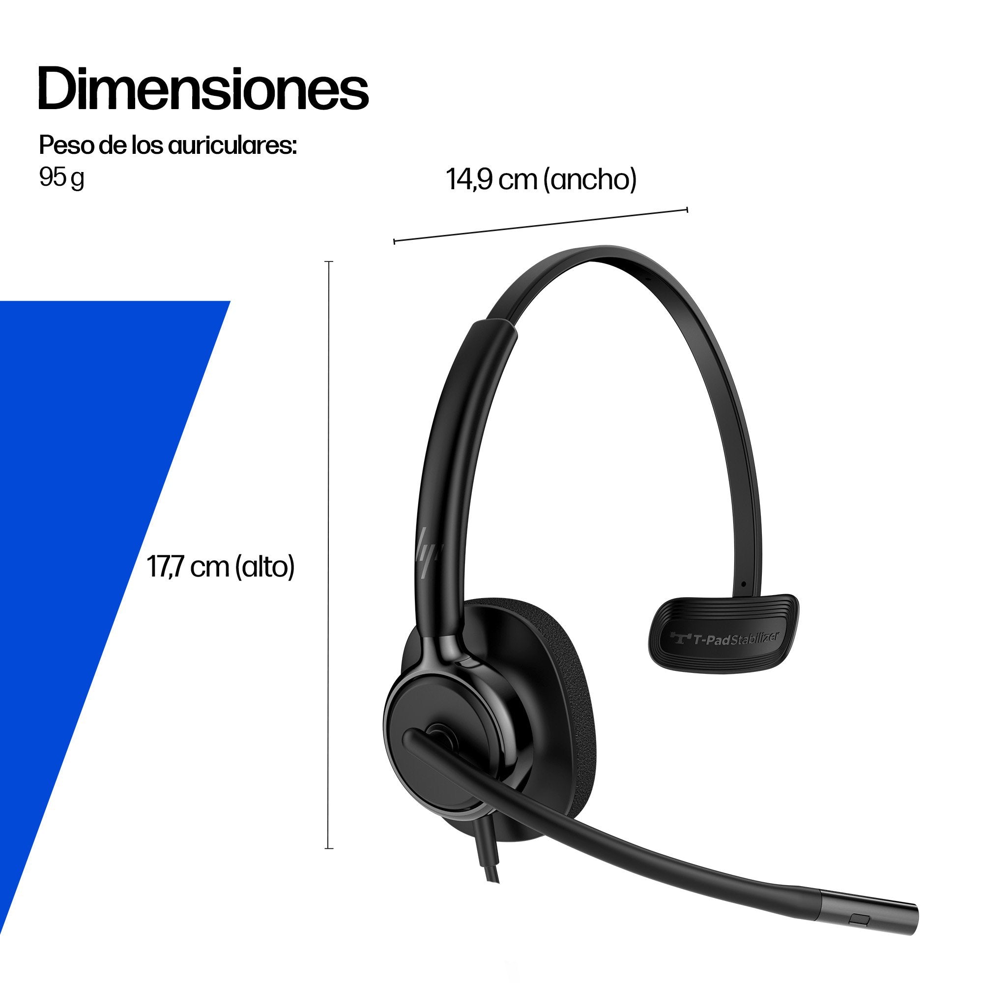 EAN 0199764365569 - HP Poly Mission 415 Monaural USB Wired Headset Classic (Bulk) Negro imagen 7