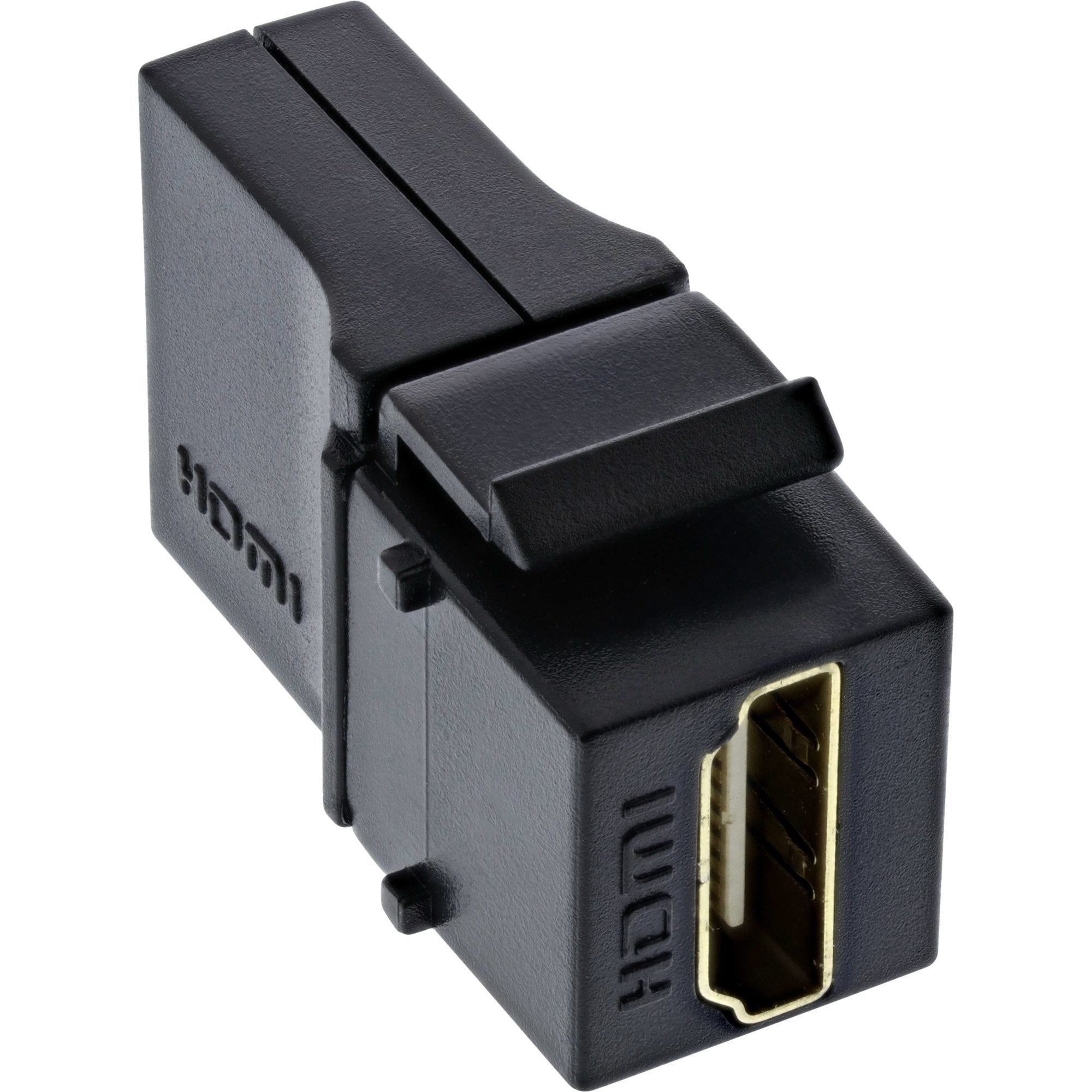 Módulo Snap-In Inline Hdmi Keystone, 4k/60 Hz, Hdmi Af/Af En Ángulo Negro