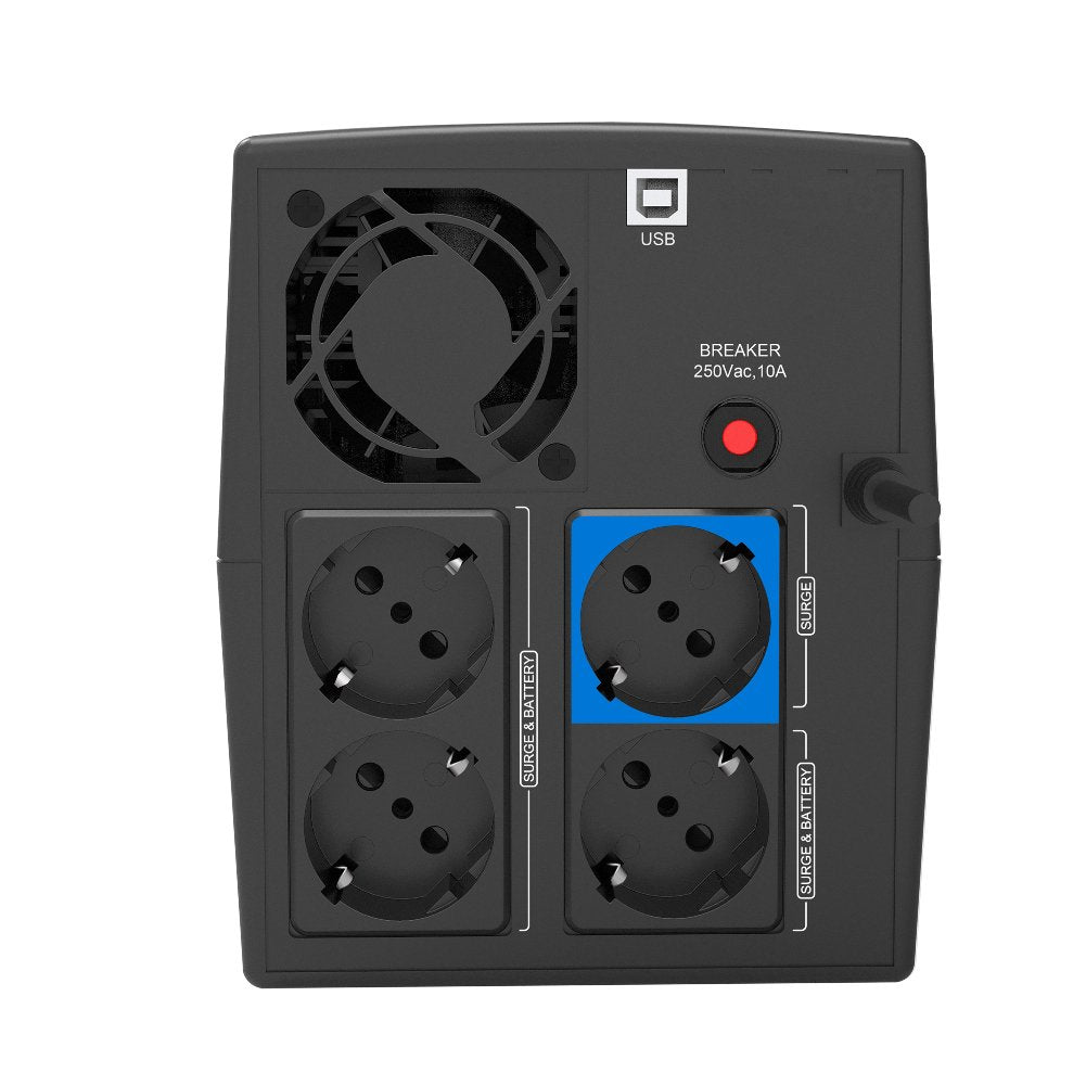 Sai Línea Interactiva Phasak Sirius 1260 Va Interactive 1260va-720w 4 Salidas Formato Torre