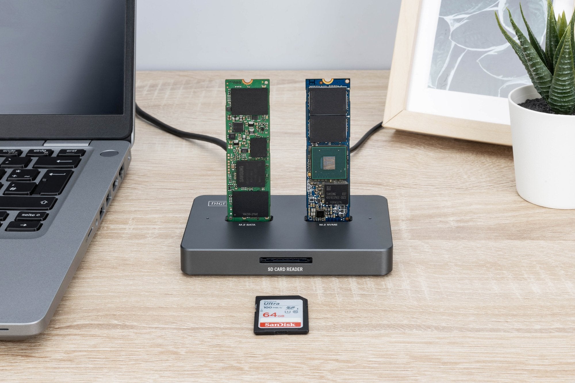 Digitus Docking Usb-C->Nvme Ssd,Sata Ssd, Sd