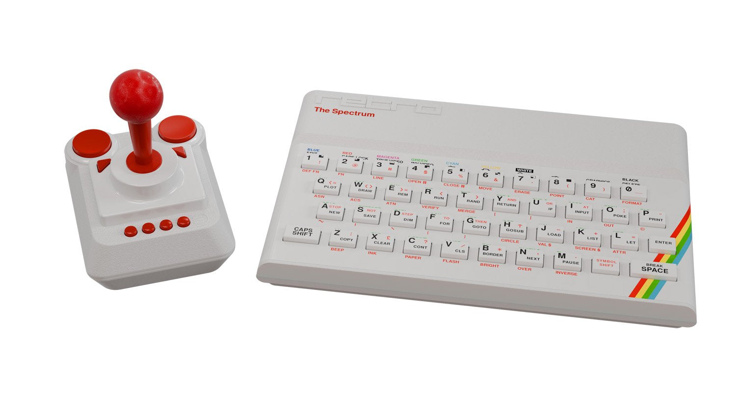 Consola - Koch Media The Spectrum White Edition, 48 Juegos Legendarios, Experiencia Retro, Blanco
