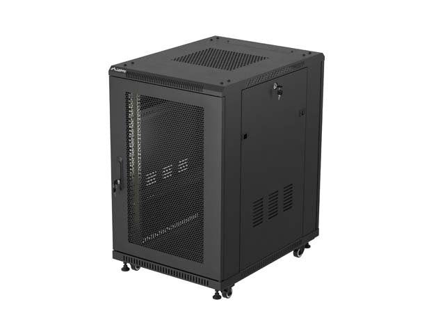 Lanberg Rack Cabinet 19 " Free Standing 18u 600x800 Flat Pack With Mesh Door Black