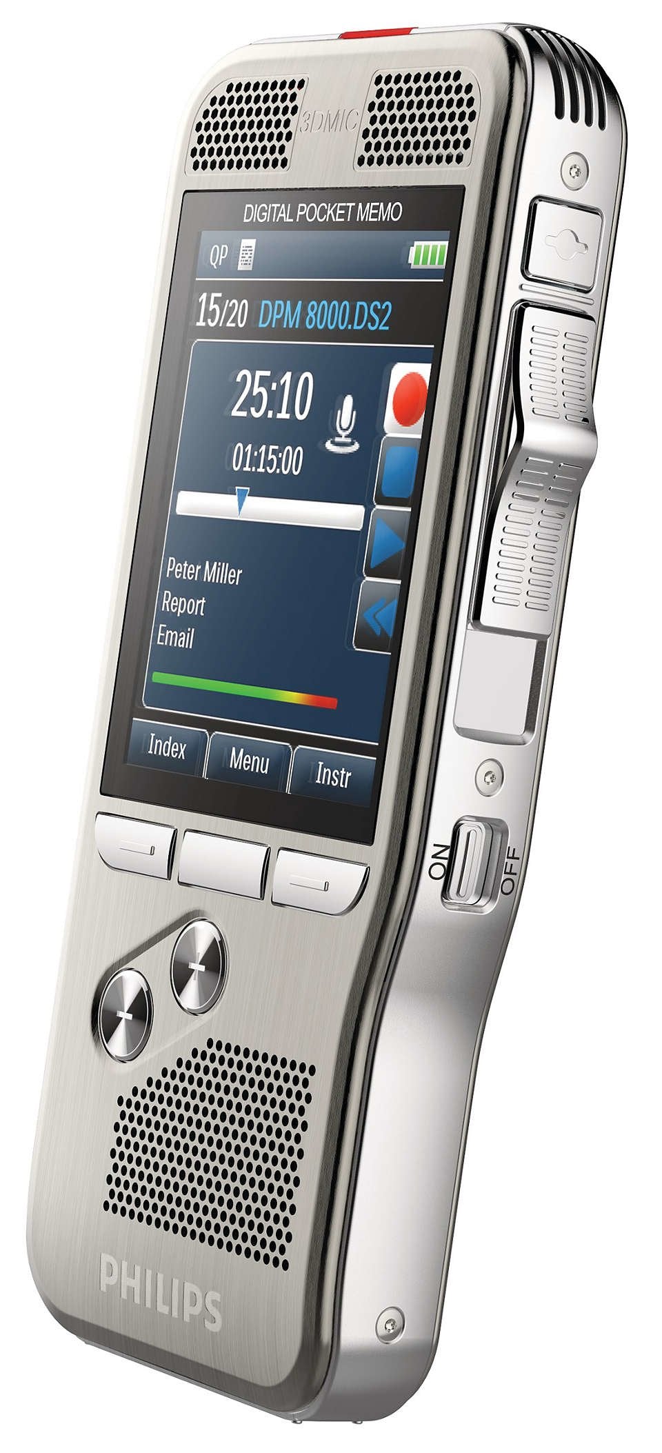 Philips Dpm 8300 Dictáfono Memoria Interna Plata