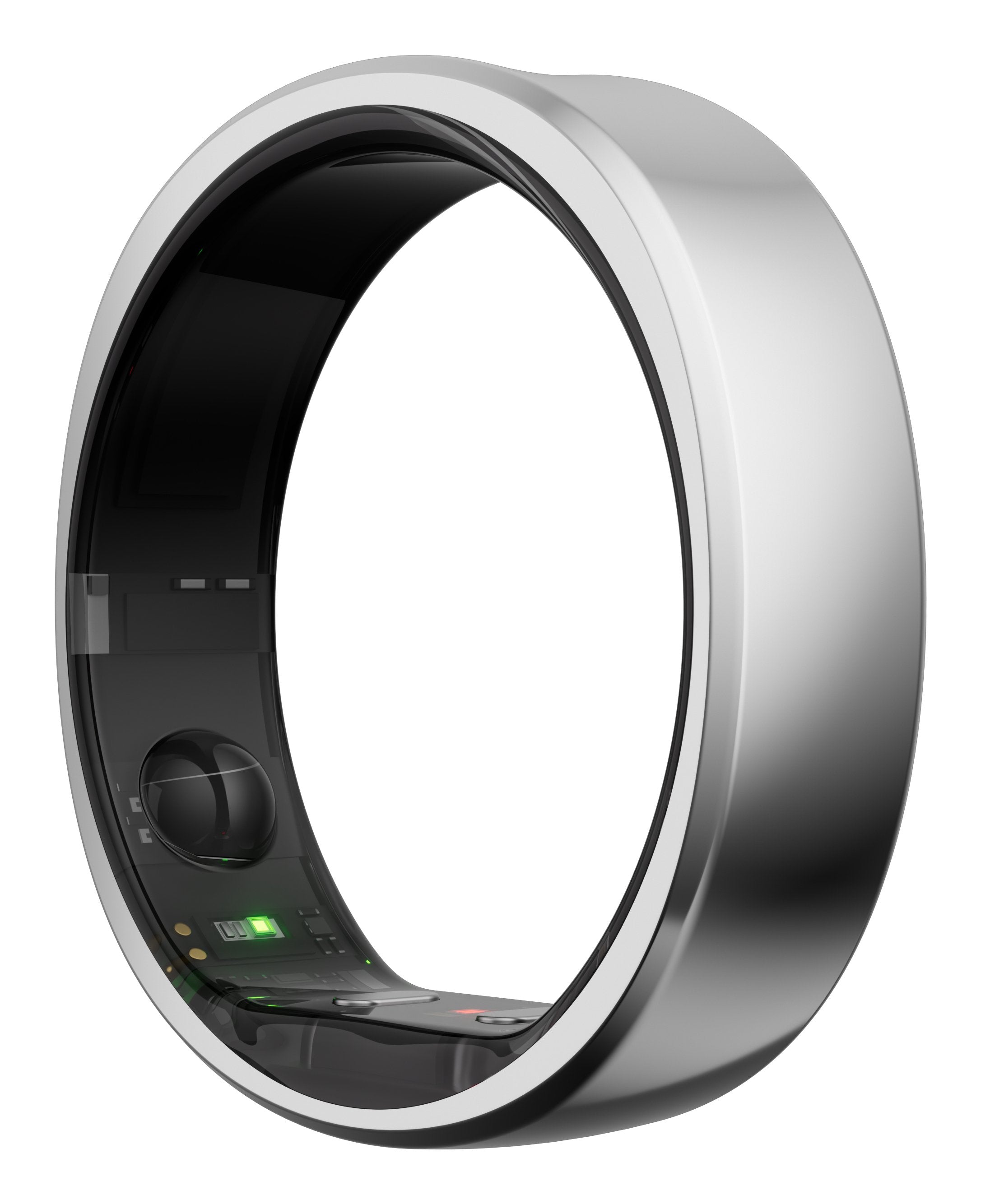 Anillo Inteligente Ringconn Gen2 Para Mujeres Y Hombres - Portátil Para El Seguimiento Del Sueño Y La Actividad Física - Frecuencia Cardíaca - Color Plata, Talla 12