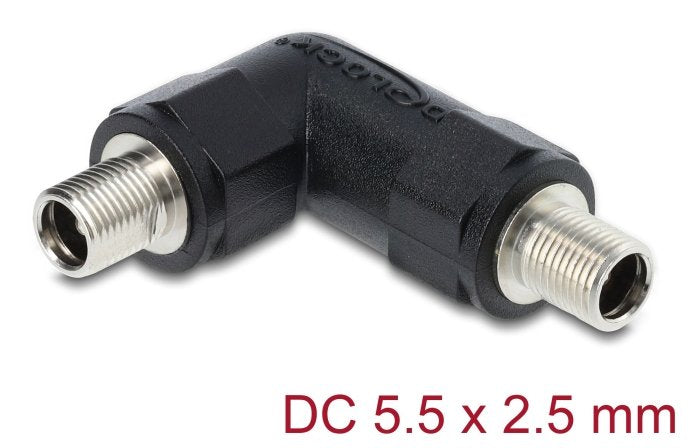 Delock Hohlmacho Adaptador Dc 5,5 X 2,5 Mm Hembra Auf Hembra Con Gewinde Gewinke