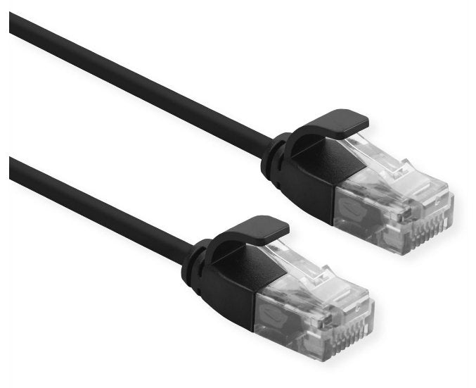 Roline Utp Datacenter Cable De Red Cat.6a (Class Ea), Lsoh, Slim, Schwarz, 0,5 M