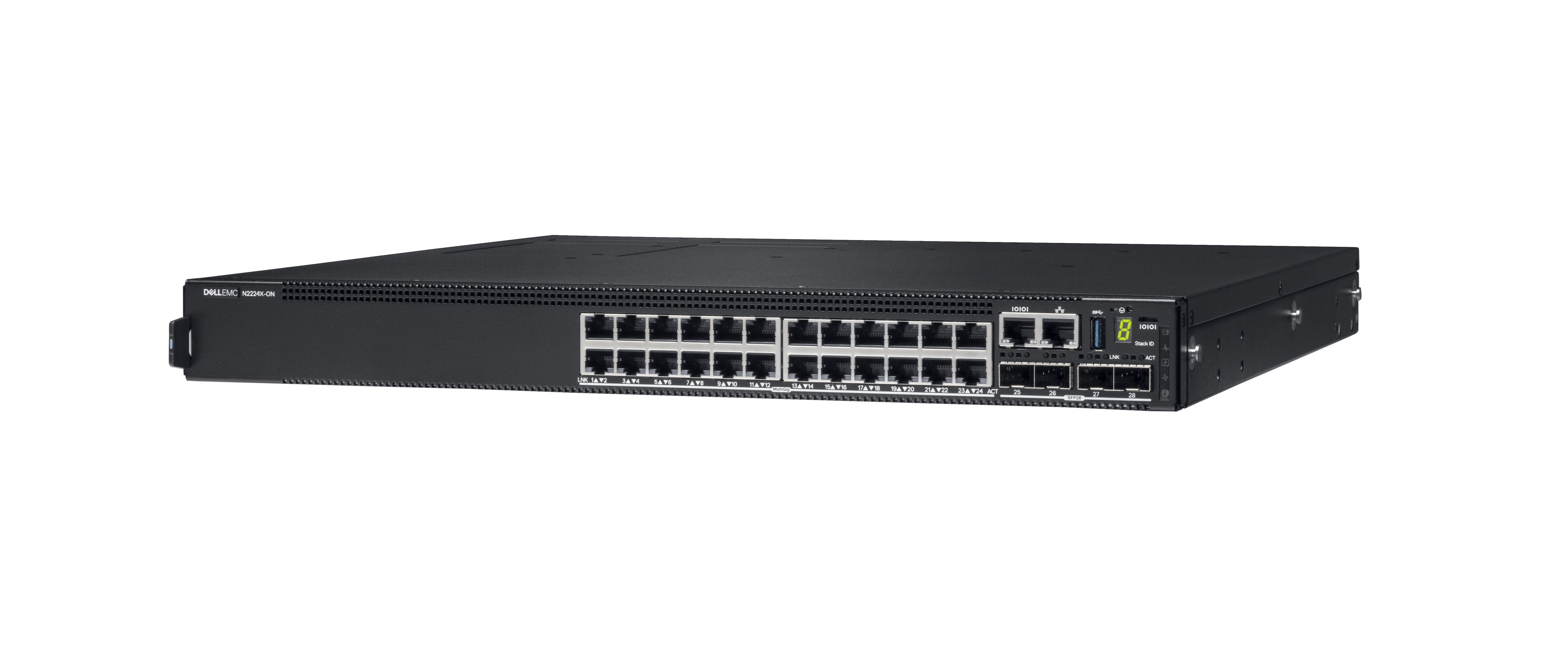Dell Powerswitch N2224x-On 24x1,2.5g 4x25g 2x40g Stacking 1xac Psu Io,Ps Airflow Os6