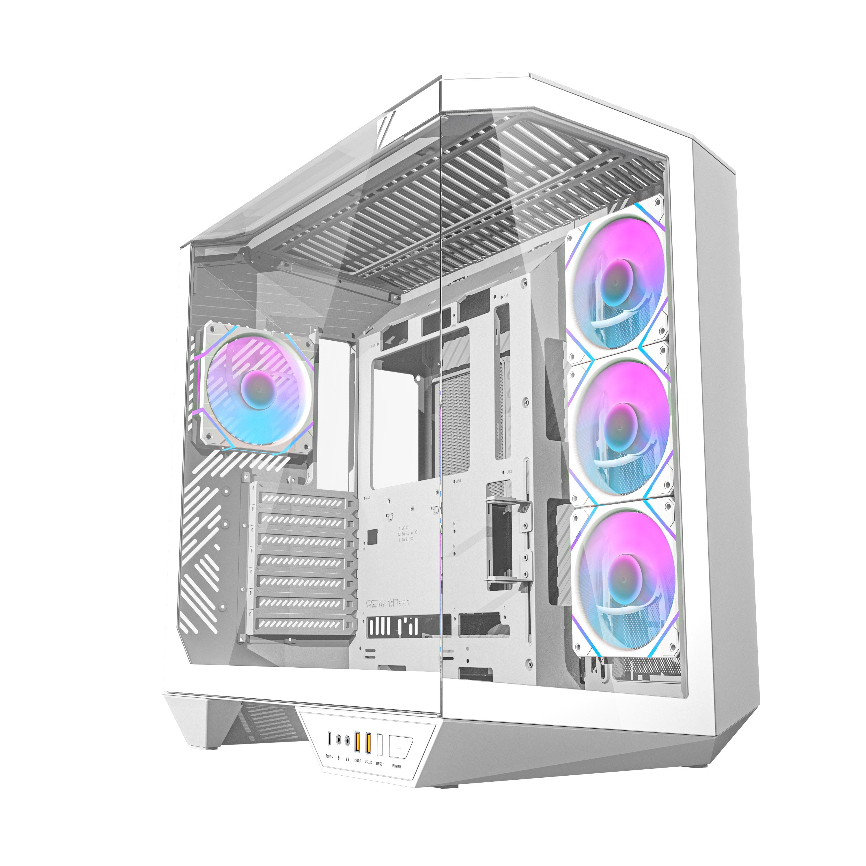 Torre Darkflash Dy470 Blanca Atx