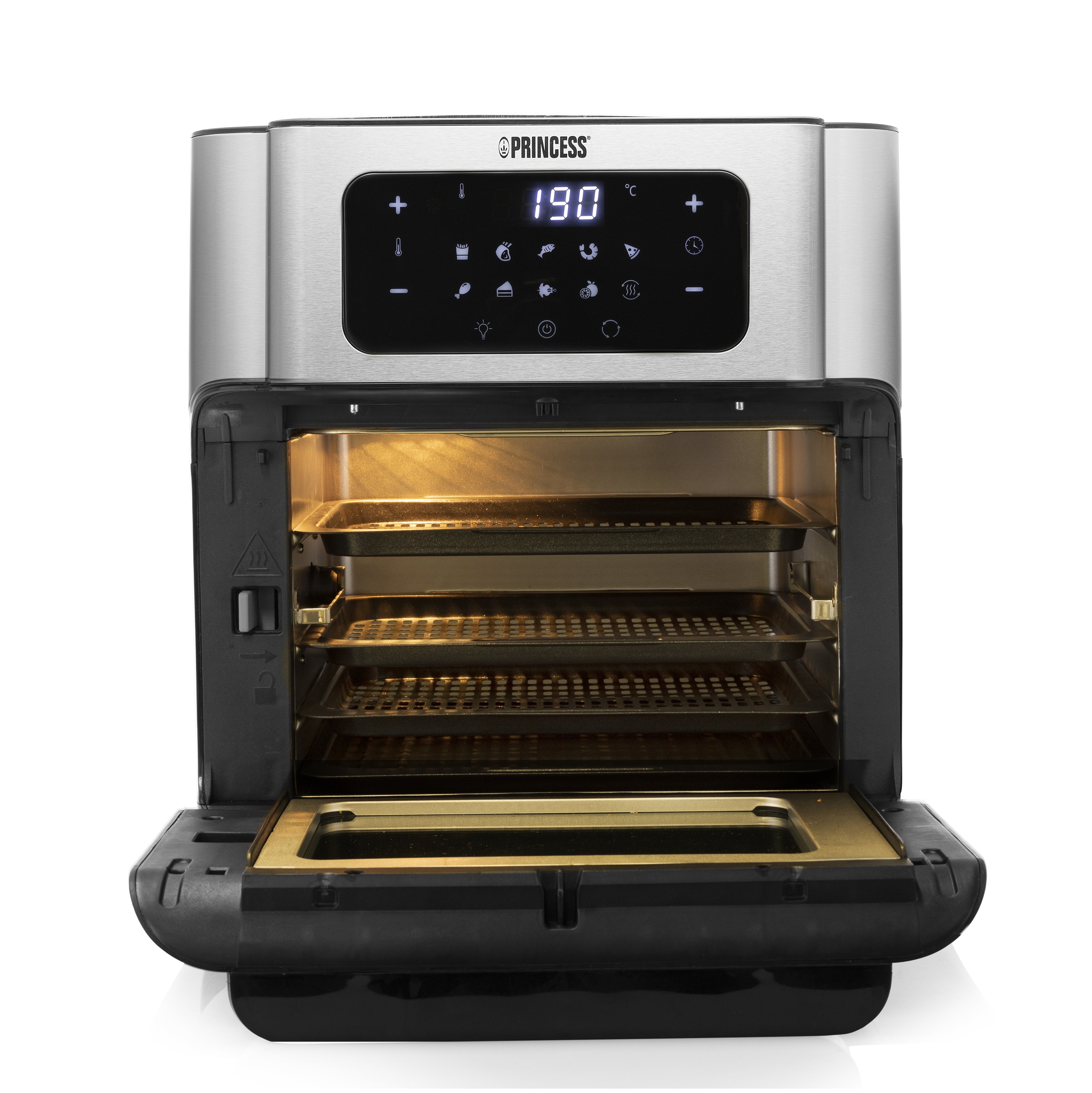 EAN 8713016091451 - Princess 182065 Sencillo 10 L Independiente 1500 W Freidora de aire caliente Plata imagen 5