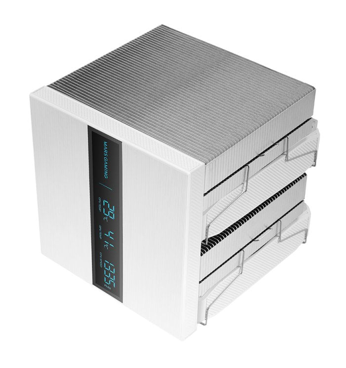 Refrigeración Cpu  A-Rgb Mcpu-Lcd Pro Blanco Mars Gaming Lcd / 120 Mm Argb / 6 Heatpipes / Tdp 300w / Intel & Amd