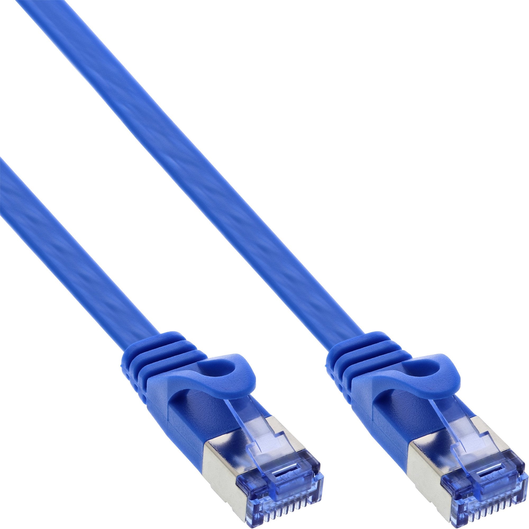 Cable De Red  Plano Inline, U/Ftp, Cat.6a, Azul, 2 M